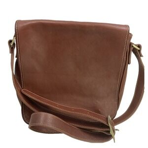 Vtg Italian‎ Leather Messenger Bag Crossbody Purse Commuter Handmade in Italy
